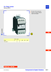 Thumbnail of document Data Sheet - 8510 Ex i relay module